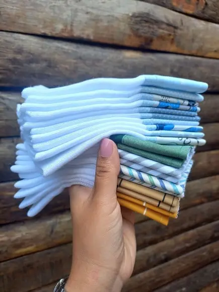 20x Fraldinha Pano Babete Boca 100% Algodão Enxoval do Bebê.