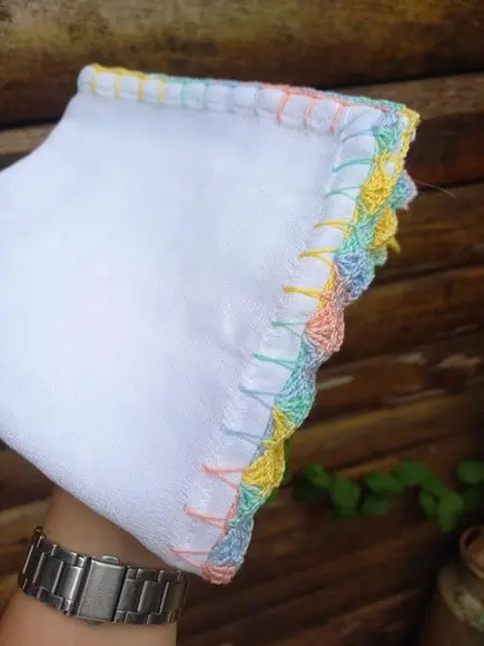 2x Fralda de Boca Crochê 100% Algodão Babita Paninho Bebê