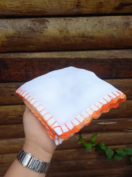 2x Fralda de Boca Crochê 100% Algodão Babita Paninho Bebê