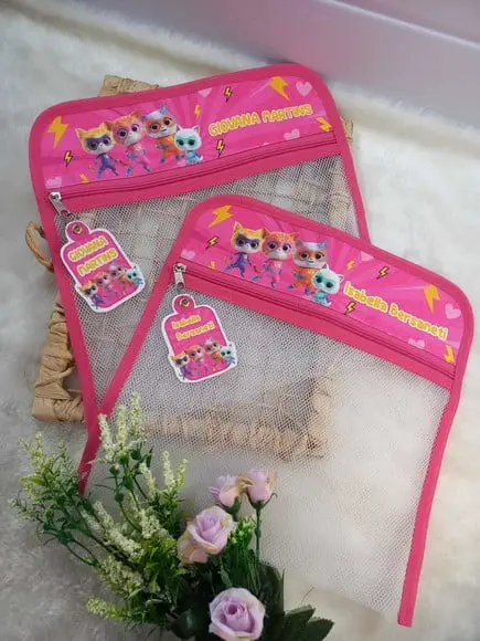 2x Saquinho 30x30 Personalizado, Roupinhas, Infantil Escola