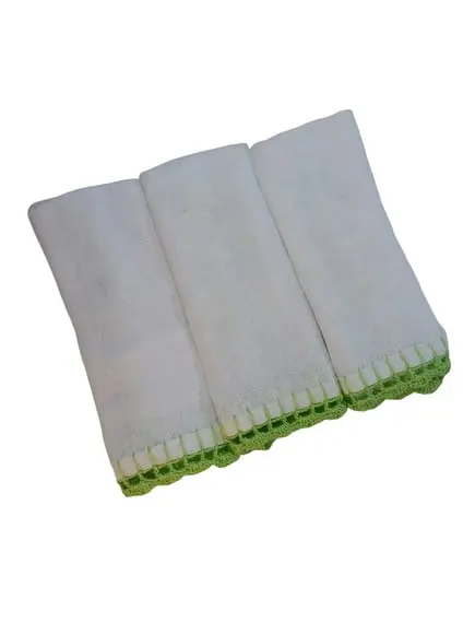 3x Fralda de Boca Crochê 100% Algodão Babita Paninho Bebê