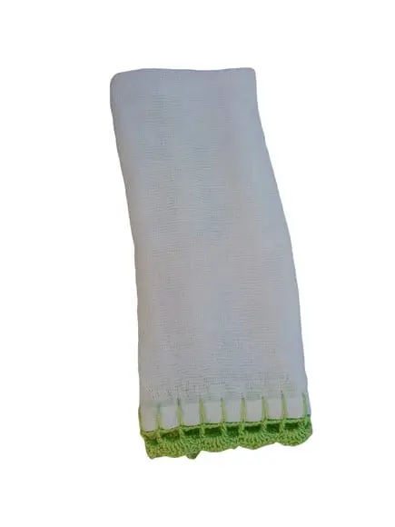 3x Fralda de Boca Crochê 100% Algodão Babita Paninho Bebê
