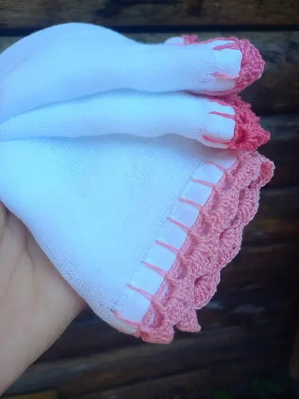 3x Fralda de Boca Crochê 100% Algodão Babita Paninho Bebê