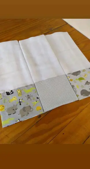 3x Fralda Ombro Pano Babete 100% Algodão Enxoval do Bebê.