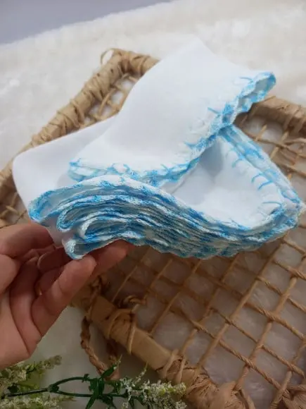 5x Fralda de Boca Crochê 100% Algodão Babita Paninho Bebê