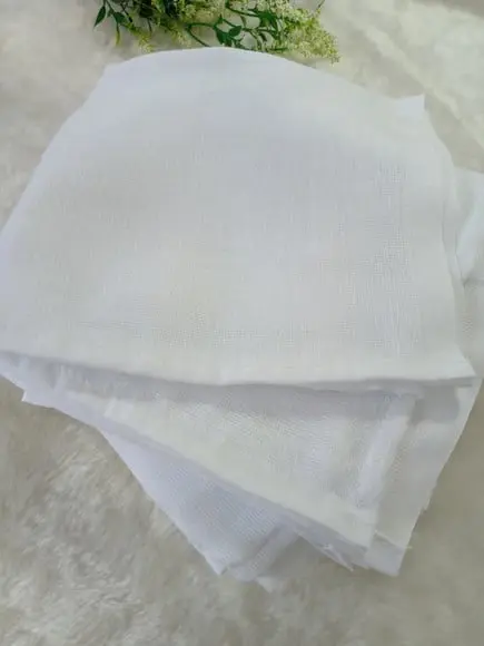 5x Fralda de Ombro Branca 100% Algodão em Bainha 36x80