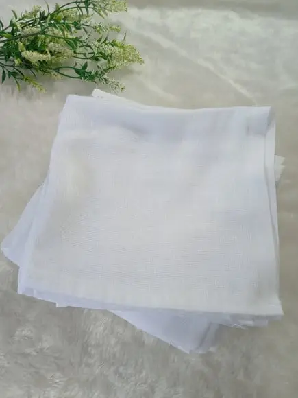5x Fralda de Ombro Branca 100% Algodão em Bainha 36x80