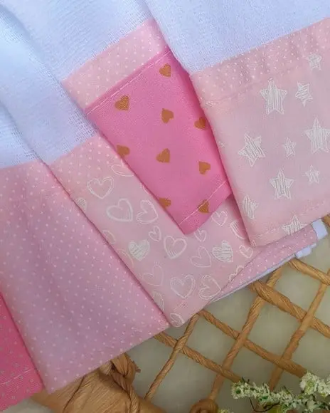 5x Fralda Pano, Boca, Babete, 100% Algodão, Enxoval do Bebê.