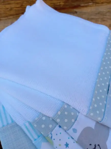 5x Fraldinha Boca Personaliza 100% Algodão Pano do Bebê.