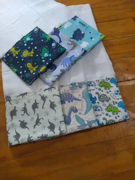 6x Fralda Ombro Pano Babete 100% Algodão Enxoval do Bebê.