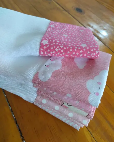 5x Fraldinha Pano Boca Babete 100% Algodão, Enxoval do Bebê.