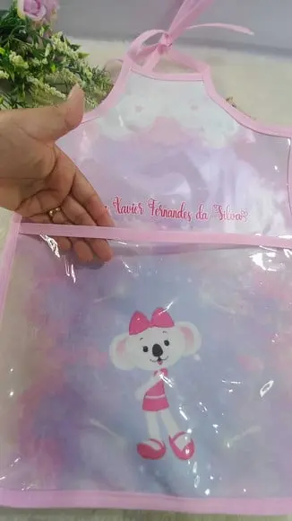 Avental Infantil Lilica Replica, com Plástico na Frente
