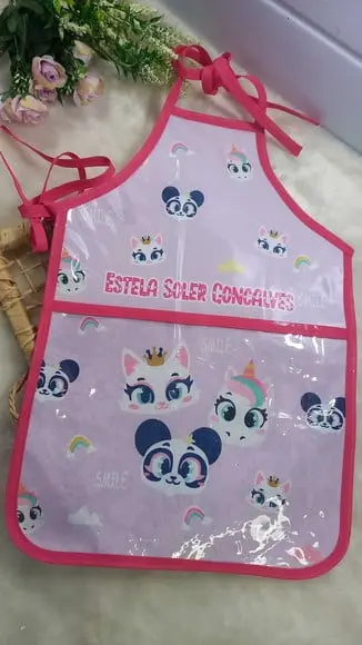 Avental Infantil Puket, Forrado com Plástico na Frente
