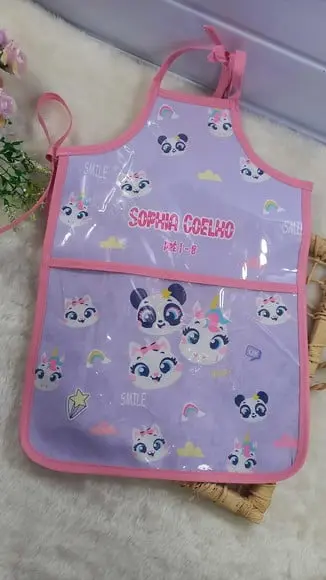 Avental Infantil Puket, Forrado com Plástico na Frente