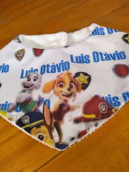 Babador Bandana Personalizado em Sublimação.