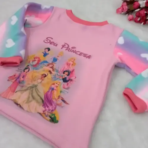 Blusa Soft Princesas 2 anos.