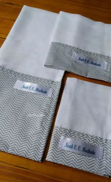 Conjunto de Fraldas de Pano Personalizado em Atiqueta.