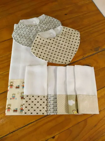 Conjunto de Fraldas de pano.