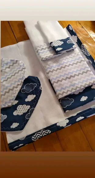 Conjunto de Fraldas de pano.