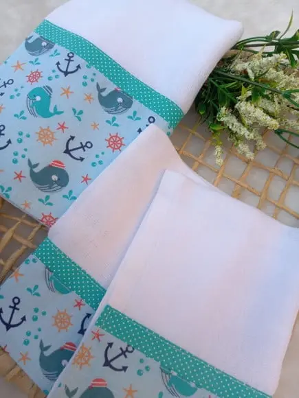 Conjunto de Fraldas de Pano.
