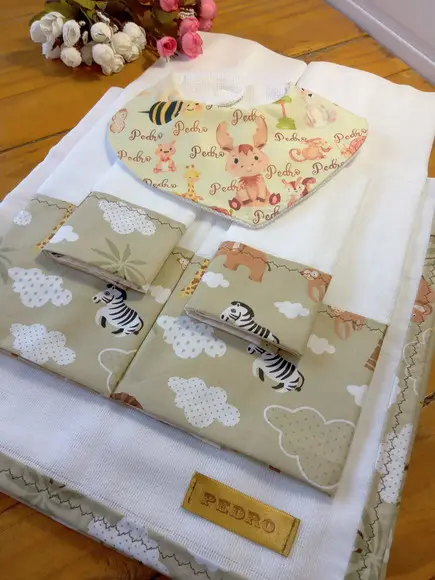 Conjunto de Fraldas, Personalizado com Nome.