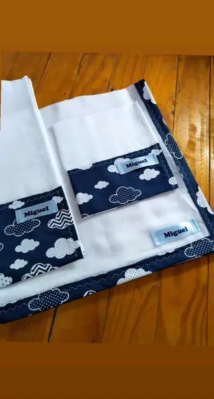 Conjunto de Fraldas, Personalizado com nome.