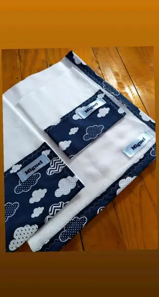 Conjunto de Fraldas, Personalizado com nome.