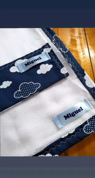 Conjunto de Fraldas, Personalizado com nome.