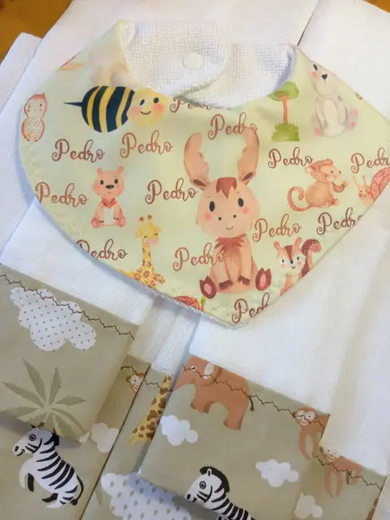 Conjunto de Fraldas, Personalizado com Nome.