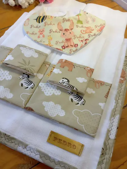 Conjunto de Fraldas, Personalizado com Nome.