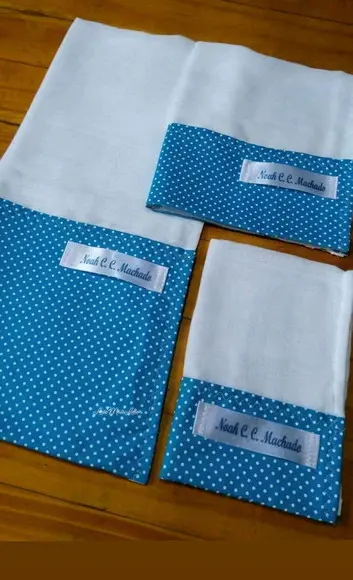 Conjunto Fraldas de pano personalizadas.