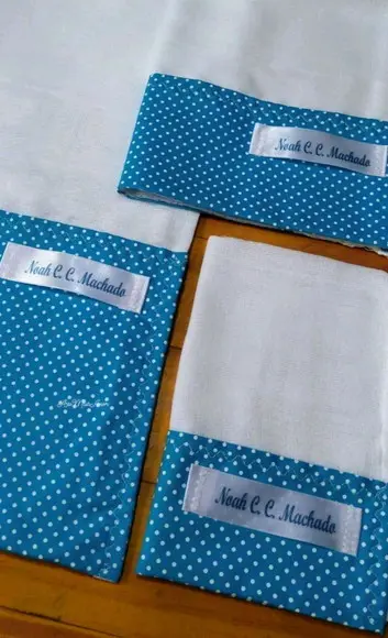 Conjunto Fraldas de pano personalizadas.