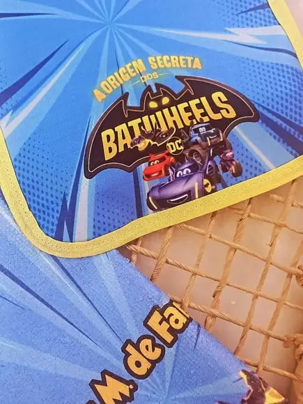 Estojo Higiene Bucal Personalizado 1x Toalha Batwheels.