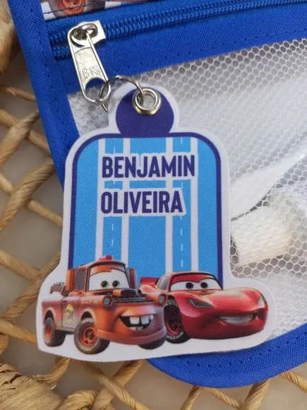 Estojo Higiene Bucal Personalizado Carros Nome Lista Escolar
