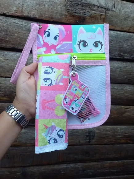 Estojo Higiene Bucal Personalizado com Toalhinha Pequena