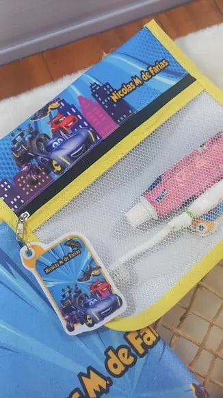 Estojo Higiene Bucal Personalizado com Toalhinha.