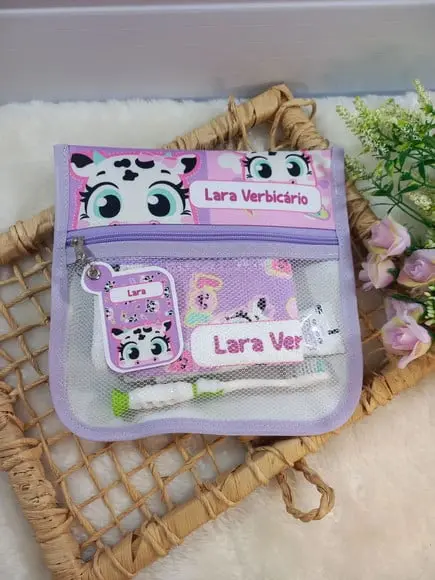 Estojo Higiene Bucal Personalizado com Toalhinha.