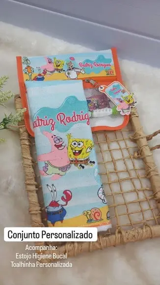 Estojo Higiene Bucal Personalizado com Toalhinha.
