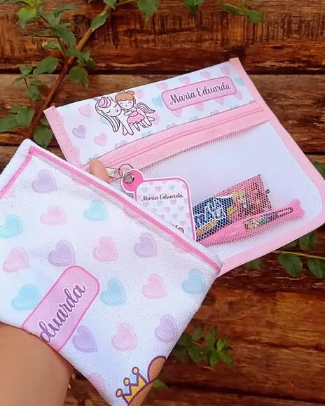 Estojo Higiene Bucal Personalizado com Toalhinha.