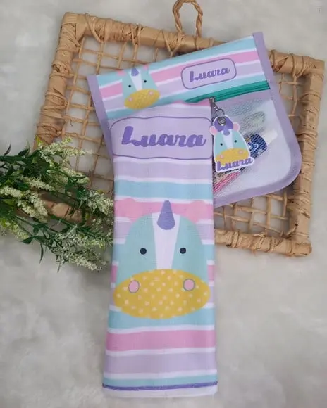 Estojo Higiene Bucal Personalizado com Toalhinha.