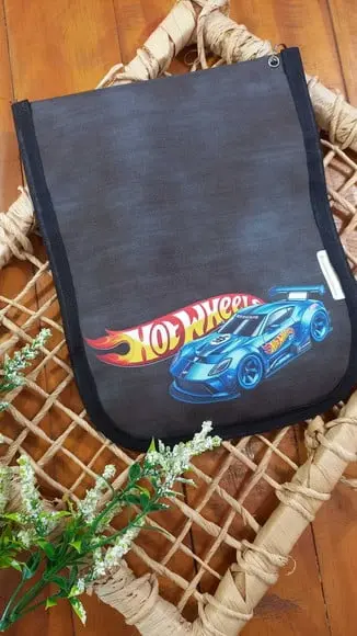 Estojo Higiene Bucal Personalizado Hot Wheels Nome com Alça