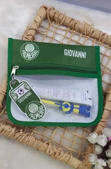 Estojo Higiene Bucal Personalizado Palmeiras Lista Escolar