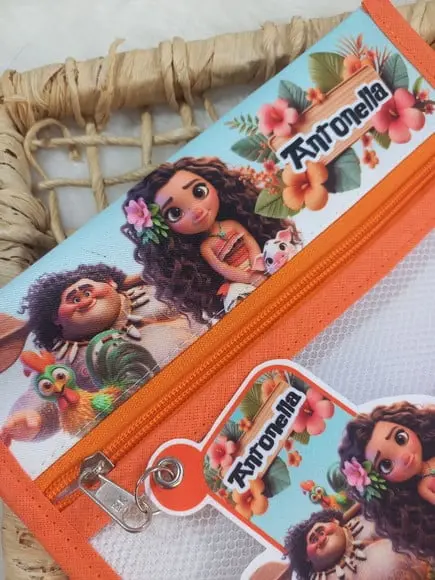 Estojo Higiene Bucal Personalizado Moana Nome Escolar Moana