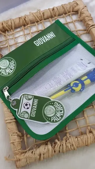 Estojo Higiene Bucal Personalizado Palmeiras Lista Escolar