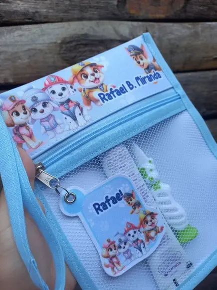 Estojo Higiene Bucal Personalizado Patrulha Canina com Alça