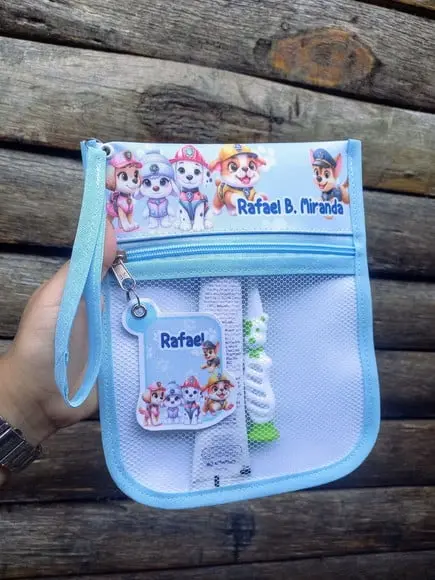 Estojo Higiene Bucal Personalizado Patrulha Canina com Alça