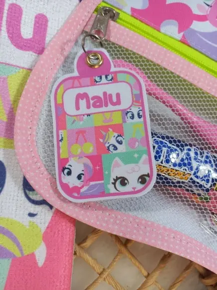 Estojo Higiene Bucal Personalizado Puket Gatinha Toalhinha.