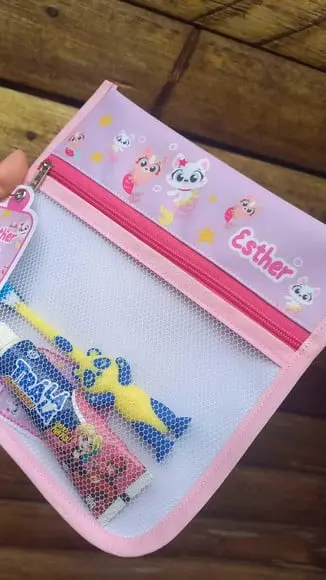 Estojo Higiene Bucal Personalizado Puket Nome Lista Escolar