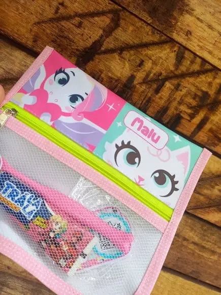 Estojo Higiene Bucal Personalizado Puket Nome Lista Escolar