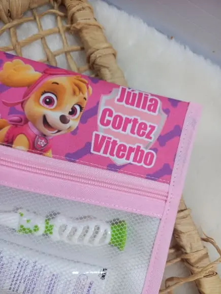 Estojo Higiene Bucal Personalizado Sky Nome Lista Escolar